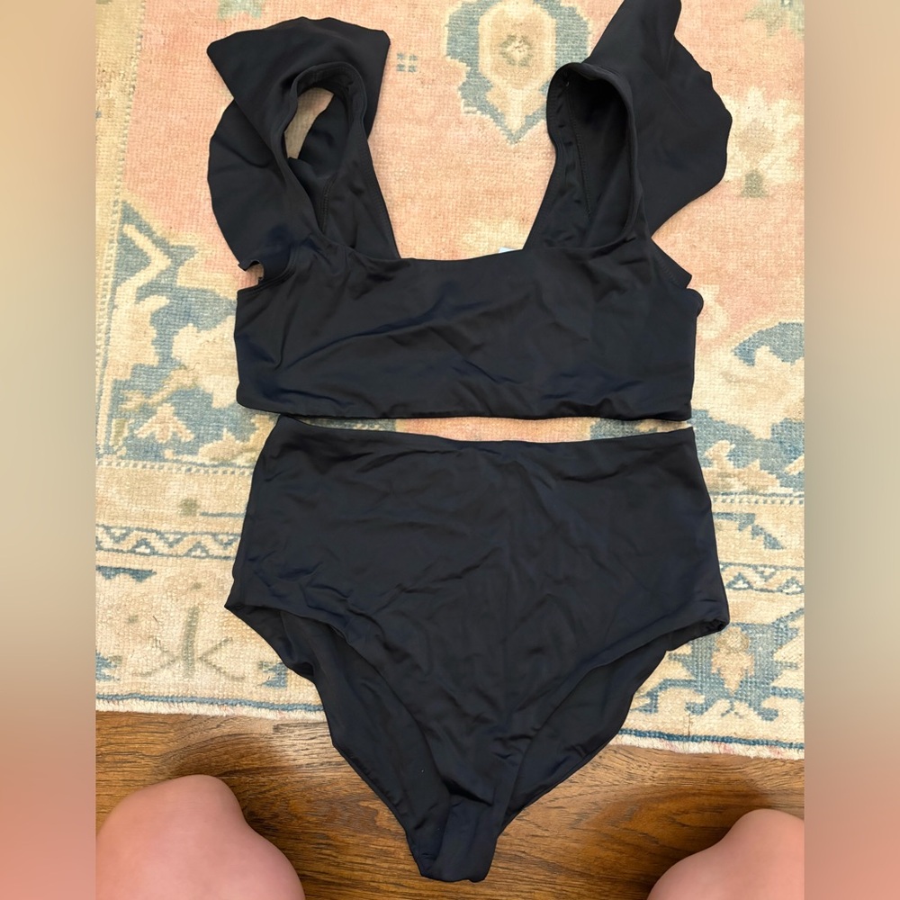 Hill house home black two piece swim